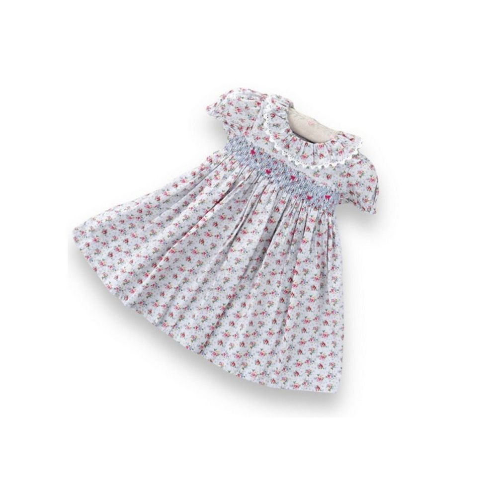 Baby Toddler Girls Grey Floral Smocked Dress
