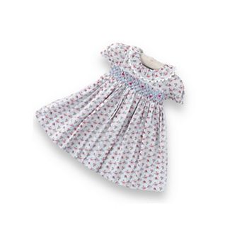 Baby Toddler Girls Grey Floral Smocked Dress