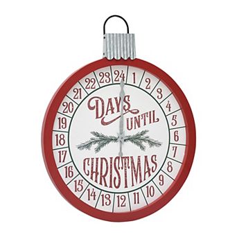Parisloft Round Wood Wall Christmas Countdown Calendar