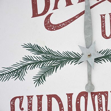 Parisloft Round Wood Wall Christmas Countdown Calendar