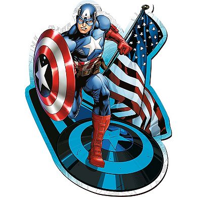 Trefl Wood Craft 160 Piece Wooden Puzzle - Marvel - Fearless Captain America
