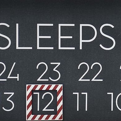 Parisloft Sleeps Til' Christmas Wood Frame Wall Countdown Calendar with Magnet