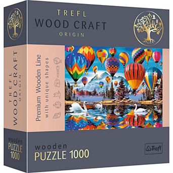 Trefl Wood Craft 1000 pc Wooden Puzzle - Colorful Balloons