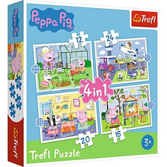 Trefl 4 in 1 (12, 15, 20, 24 pc Puzzle - Peppa Pig's Holiday Recollection