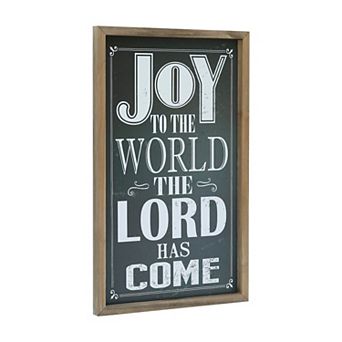 Parisloft Farmhouse Wood Christmas Wall Sign - Joy To the World the Lord Has Come