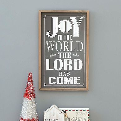 Parisloft Farmhouse Wood Christmas Wall Sign - Joy To the World the Lord Has Come