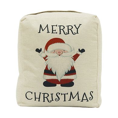 Parisloft Christmas Fabric Door Stop with handle - Merry Christmas, Christmas Decor