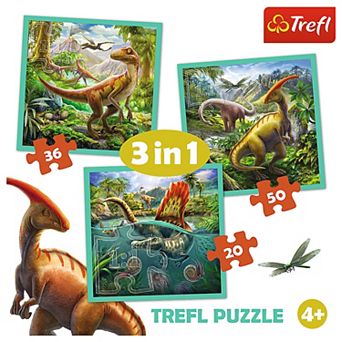 Trefl Preschool 3 in 1 Puzzle - The Extraordinary World of Dinosaurs