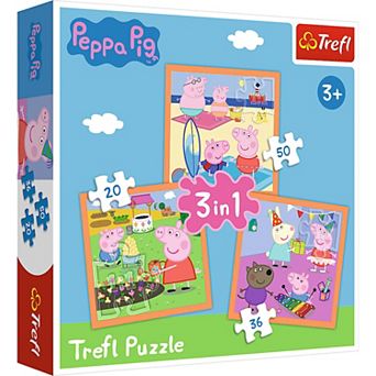 Trefl 3 in 1 (20, 36 & 50 pc Puzzle - Peppa Pig's Inventive