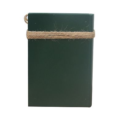 Parisloft Santa's Book Naughty and Nice List Wood Book Decor Sign, Green, 4.5"W x 6.5"H