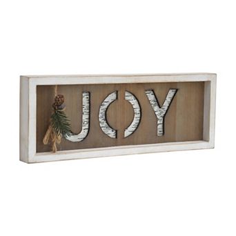 Parisloft Joy Christmas Farmhouse Wood Farmed Tabletop Sign