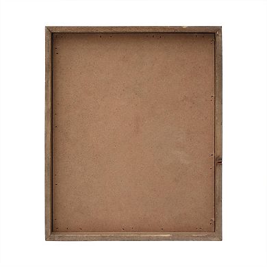 Parisloft Believe Framed Wood Wall Sign with Cutout Christmas Tree