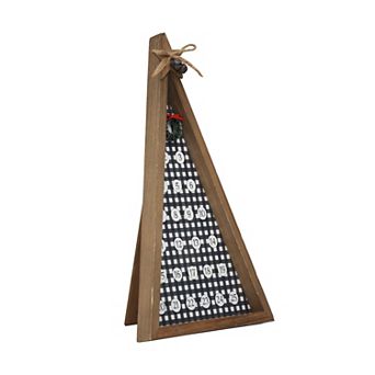 Parisloft Freestanding Tree Shaped Christmas Advent Calendar with Wreath Magnet