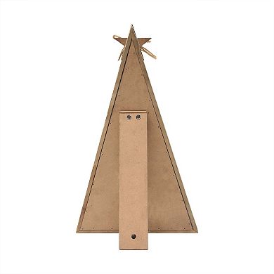 Parisloft Freestanding Tree Shaped Christmas Advent Calendar with Wreath Magnet