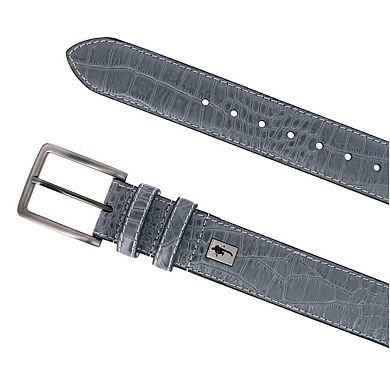 Mad Golfer Men's Croc Print Golfing Belt With Contrast Stitch