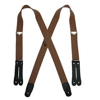 Men's Big & Tall Elastic Button End Double Face Suspenders