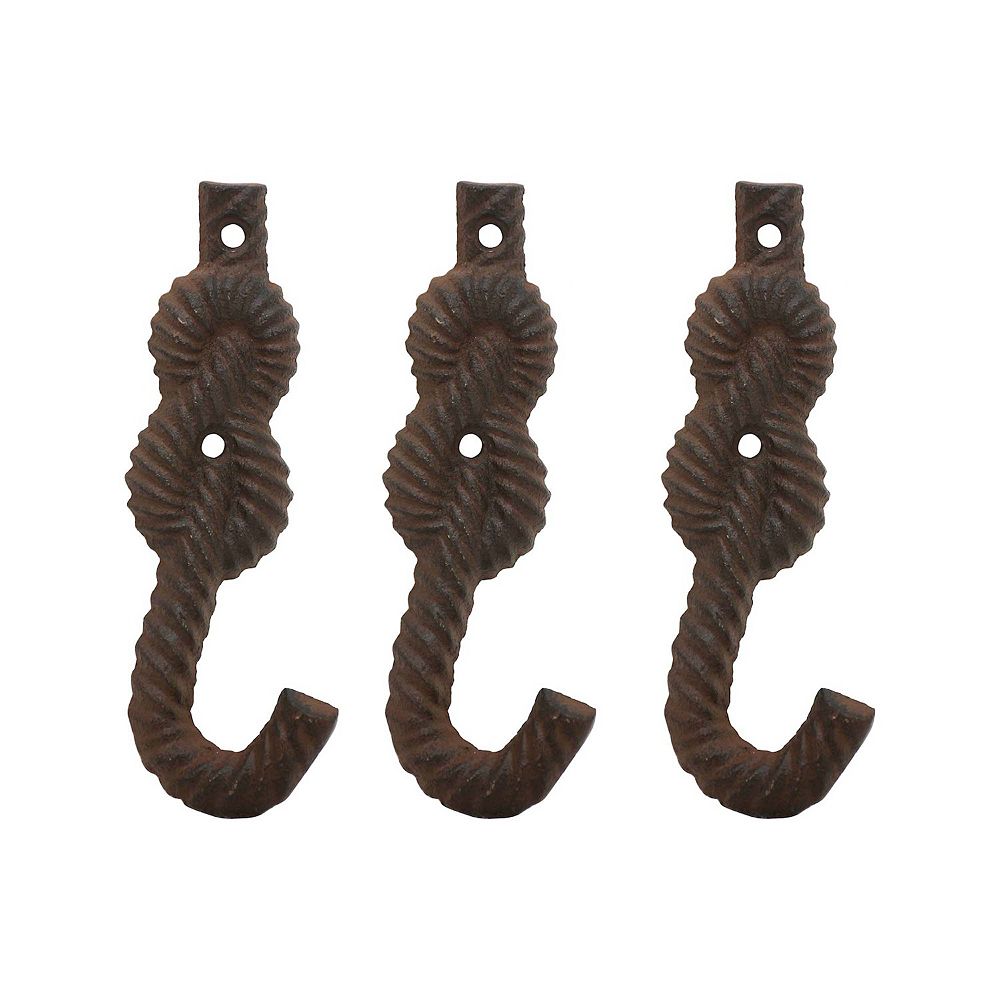 Parisloft Retro Cast Iron Rope Wall Hooks for Coat Towel Keys, Antique ...