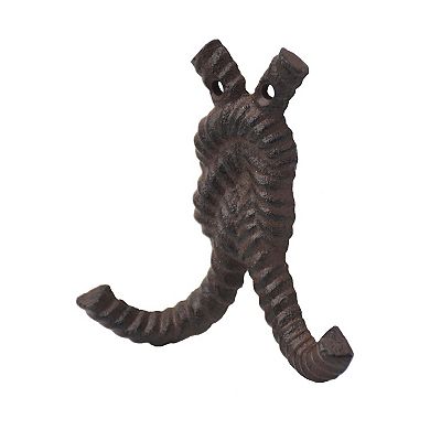 Parisloft Cast Iron Rope Wall Hooks for Coat Towel Keys, Set of 3