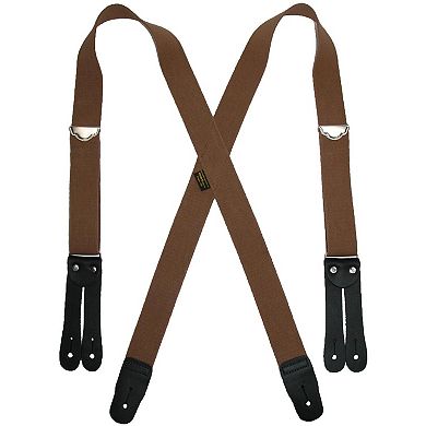 Welch Men's Elastic Button End Double Face Suspenders
