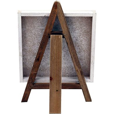 Parisloft This is Our Happy Place Wooden A-Frame Freestanding Home Decor,Farmhouse Wood Sign