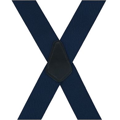 Men's Solid Color X-back Clip-end Suspenders
