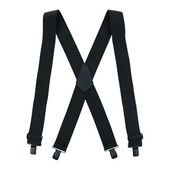 Men's Solid Color X-back Clip-end Suspenders