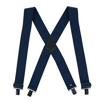 Men's Solid Color X-back Clip-end Suspenders