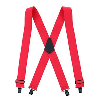 Men's Solid Color X-back Clip-end Suspenders