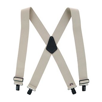 Men's Solid Color X-back Clip-end Suspenders