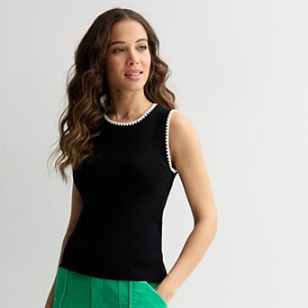 Women's Draper James Blanket Stitch Sweater Tank Top