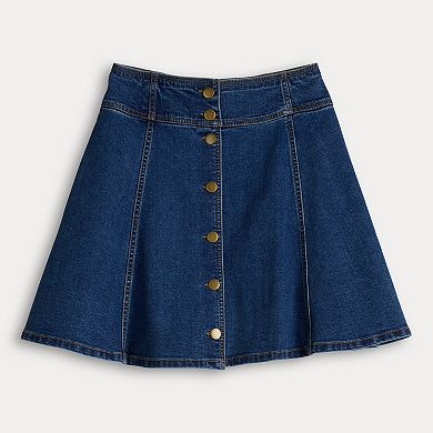Women's Draper James Button Front Denim Skirt