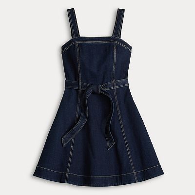 christa denim dress Mini XS Details Contrast white stitching game-day Size:XXL A Classic Sweater Dress