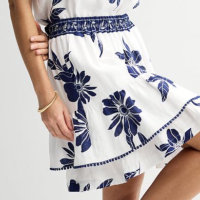 Women's Draper James Double Ruffle Skirt