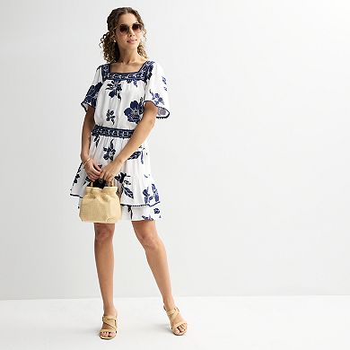 Women's Draper James Double Ruffle Skirt