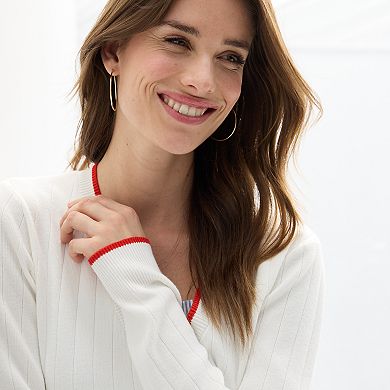 Women's Draper James Piped Cardigan Sweater