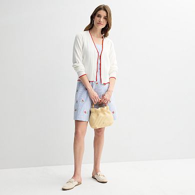 Women's Draper James Piped Cardigan Sweater