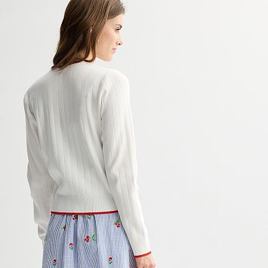 Women's Draper James Piped Cardigan Sweater