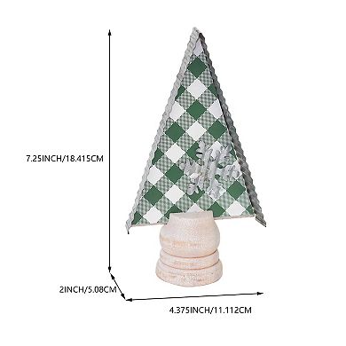 Parisloft 7.25" H Farmhouse Christmas Tree Shape Tabletop Decor
