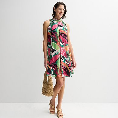 Women's Robbie Bee Mock Neck A-Line Dress