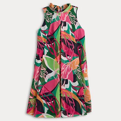 Women's Robbie Bee Mock Neck A-Line Dress