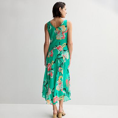 Women's Robbie Bee Drape Neck Midi Dress