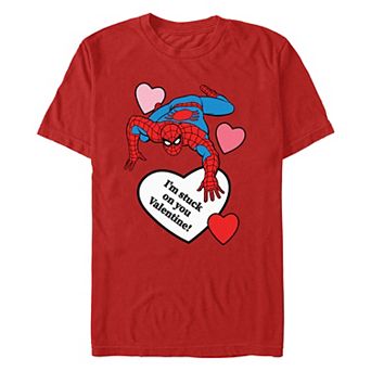 Men's Marvel Spider-Man I'm Stuck On You Valentine Graphic Tee