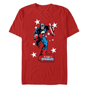 Men's Marvel Captain America Be My Star Spangled Valentine Graphic Tee