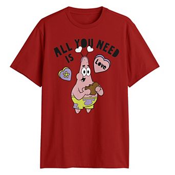 Men's Nickelodeon SpongeBob SquarePants Patrick All You Need Is Love Graphic Tee