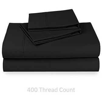 California Design Den Soft 400 Thread Count Deep Pocket Sheet Set - 100% Cotton Sateen