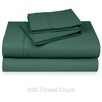 California Design Den Soft 400 Thread Count Bed Sheet Set - 100% Cotton Sateen, Deep Pockets