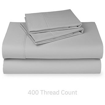 California Design Den Soft 400 Thread Count Bed Sheet Set - 100% Cotton Sateen, Deep Pockets