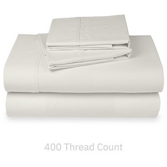 California Design Den Soft 400 Thread Count Bed Sheet Set - 100% Cotton Sateen, Deep Pockets