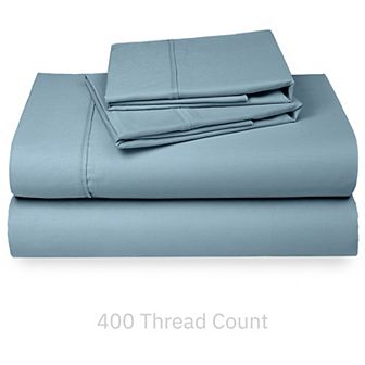 California Design Den Soft 400 Thread Count Deep Pocket Sheet Set - 100% Cotton Sateen