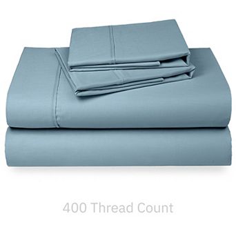 California Design Den Soft 400 Thread Count Bed Sheet Set - 100% Cotton Sateen, Deep Pockets